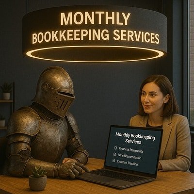Bookkeeping Knight doing Monthly Bookkeeping Services